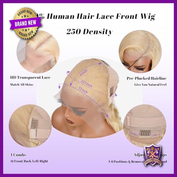 13x6 Lace Front Wig Human Hair Straight 250 Density 28 Inch